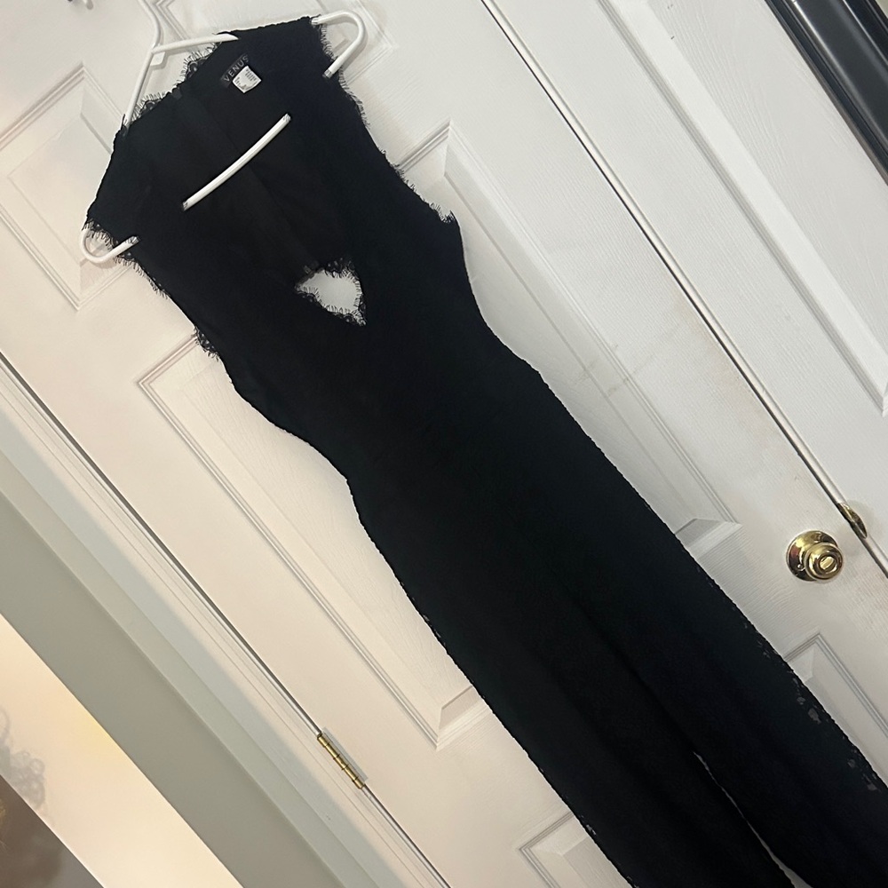 VENUS Lace Black Sleeveless Jumpsuit, Open lower back! New! Size XL